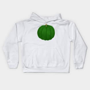 Green Pumpkin ~ Watercolor painting Kids Hoodie